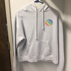 Never Worn White and Rainbow Santa Cruz Hoodie